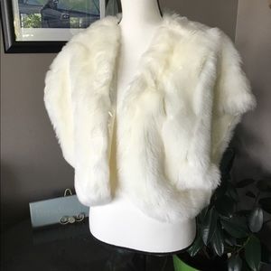 Tahari Faux Fur Bolero Shrug